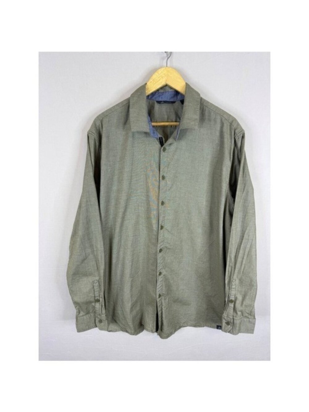 Adidas Adicross Mens XL Long Sleeve Button Up Shirt Olive Green CY4735